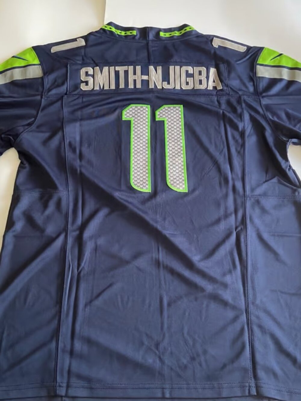 Jaxon Smith-Njigba Vapor Navy Jersey Stitched